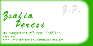 zsofia percsi business card